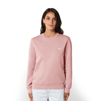 Suéter de algodón orgánico con logo 'HEXXEE - Rosa cañón - XL (46 ")