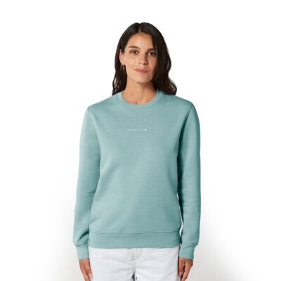 Minimal' HEXXEE Organic Cotton Sweater - Teel Monstera - XXS (34")