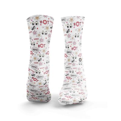 Chaussettes Comic Eyes - Homme Rouge