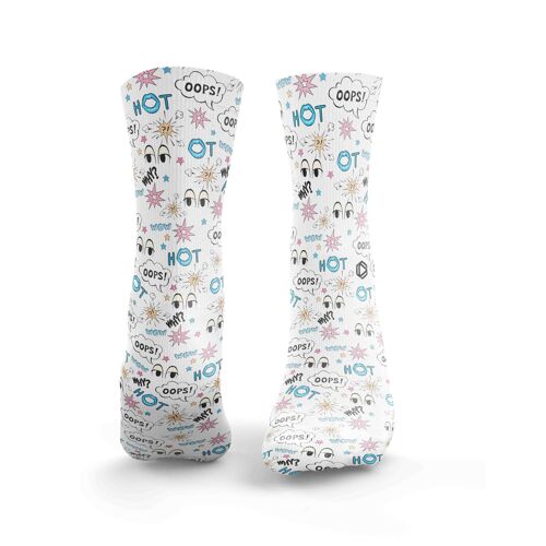 Comic Eyes Socks - Mens Blue