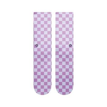 Chaussettes Checkerboard - Femme Rose Bébé 3