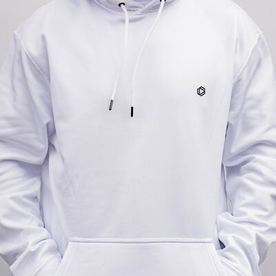 Sweat à capuche avec logo - Petit (36") - Blanc