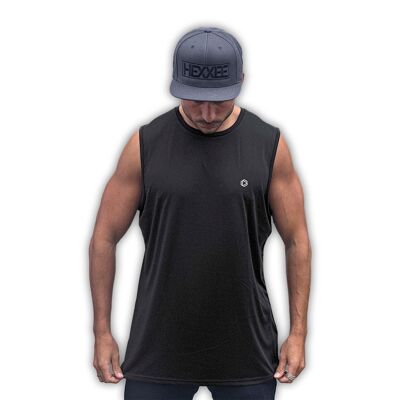 HEXXEE Pocket Logo Muscle Tee - Medium (40") - Black