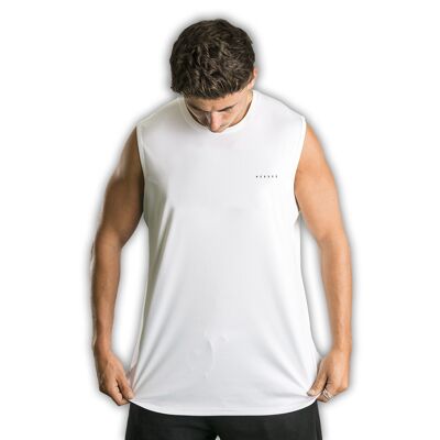 Camiseta HEXXEE Sutil Muscle - Pequeña (36 ") - Blanco