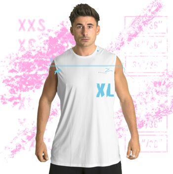 T-shirt Subtle Muscle HEXXEE - XL (48") - Blanc 3