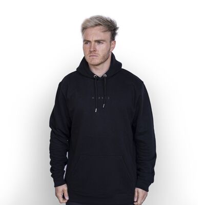 Sudadera con capucha de algodón orgánico Broken 'HEXXEE - Pequeño (36 ") - Negro