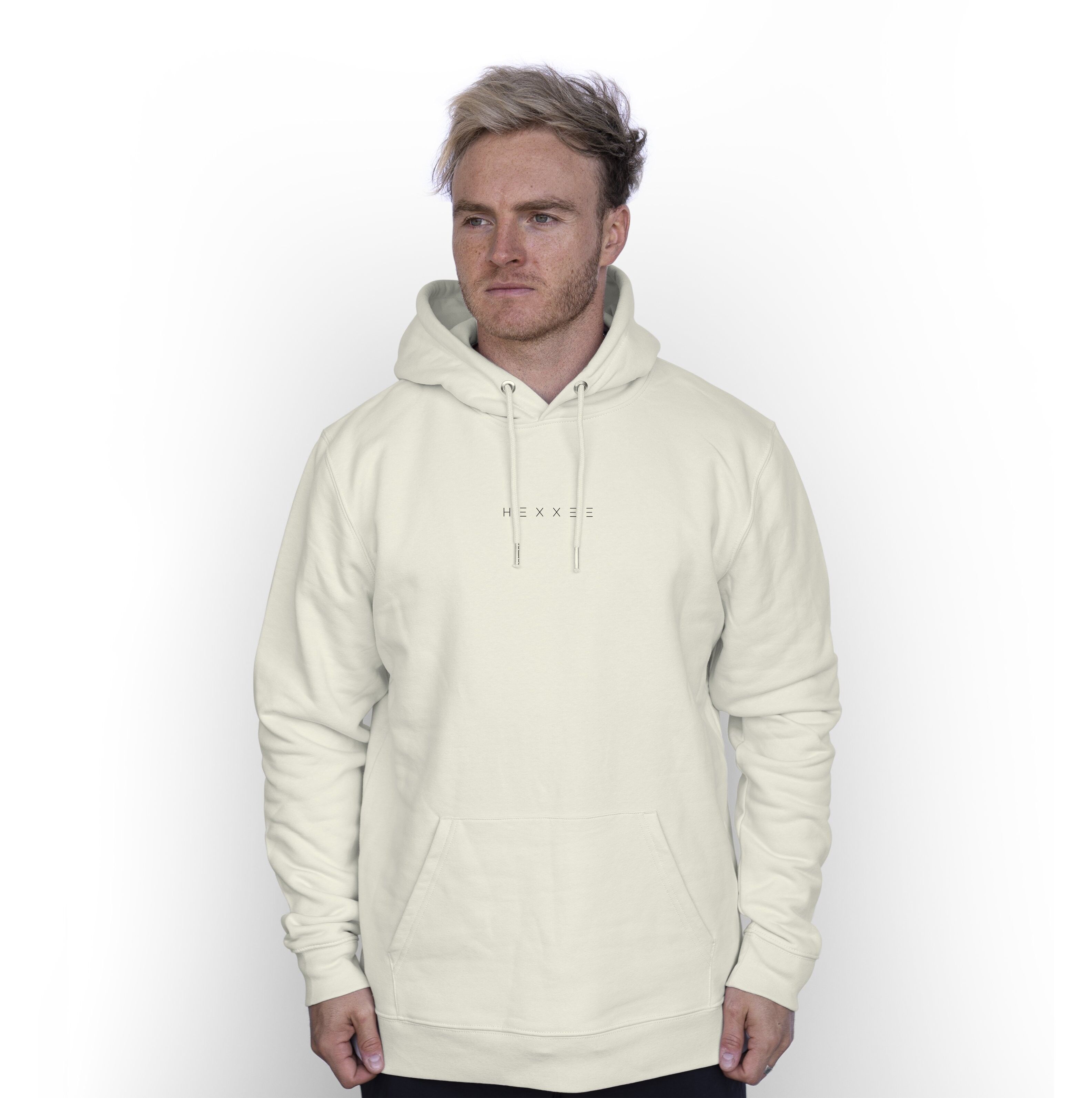 Sweat à capuche Broken' HEXXEE en coton biologique - Petit (36") - Crème