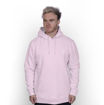 Sweat à capuche Logo' HEXXEE en coton biologique - Moyen (40") - Rose pâle 1