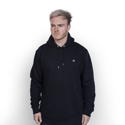 Sudadera con capucha de algodón orgánico Logo 'HEXXEE - Grande (44 ") - Negro