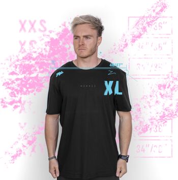 T-shirt en coton biologique Broken' HEXXEE - XXS (32") - Bleu clair 2