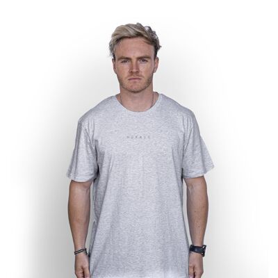 T-shirt en coton biologique Broken' HEXXEE - XXS (32") - Gris chiné foncé