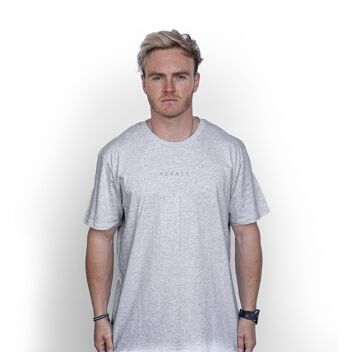 T-shirt en coton biologique Broken' HEXXEE - XS (34") - Gris chiné foncé 1