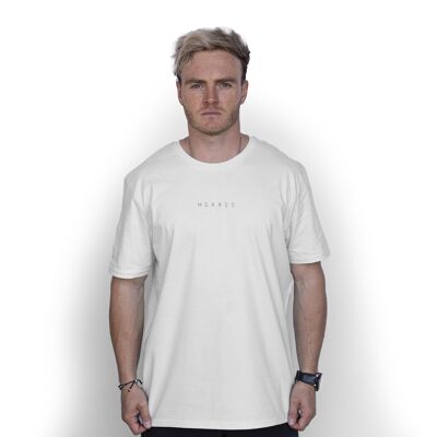 Camiseta de algodón orgánico Broken 'HEXXEE - Mediana (40 ") - Blanco