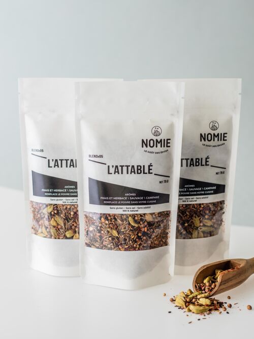 L'Attablé,  un mélange d'épices à moudre sur toutes vos envies, 75g