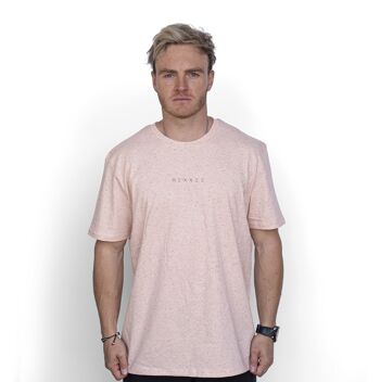 T-shirt en coton biologique Broken' HEXXEE - Grand (44") - Rose chiné Neppy 1