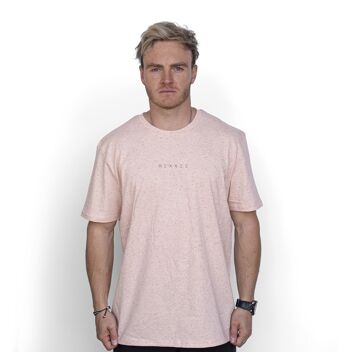 T-shirt en coton biologique Broken' HEXXEE - XL (48") - Rose chiné 1