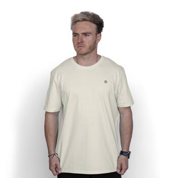 T-shirt Logo' HEXXEE en coton biologique - XXS (32") - Crème 1