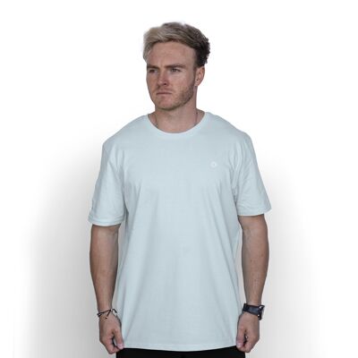 Camiseta de algodón orgánico con logo 'HEXXEE - XXS (32 ") - Azul claro