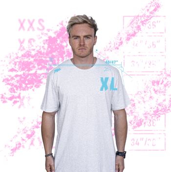 T-shirt Logo' HEXXEE en coton biologique - XXS (32") - Gris chiné clair 2