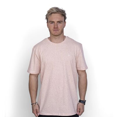 Logo' HEXXEE Bio-Baumwoll-T-Shirt - Medium (40") - Meliert Neppy Pink