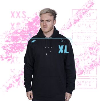 Sweat à Capuche Mini' HEXXEE Coton Bio - XXS (32") - Noir 2