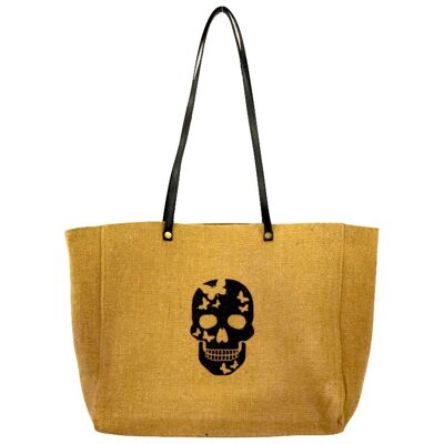 Mademoiselle bag, Skull, mustard anjou
