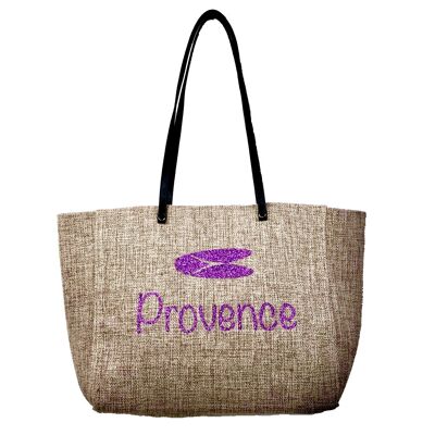 Mademoiselle bag, Provence, linen anjou