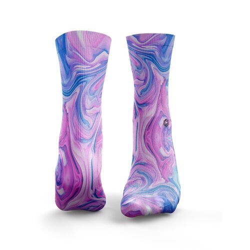 Marble Socks - Womens Pink & Blue