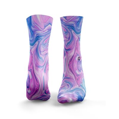 Marble Socks - Womens Pink & Blue