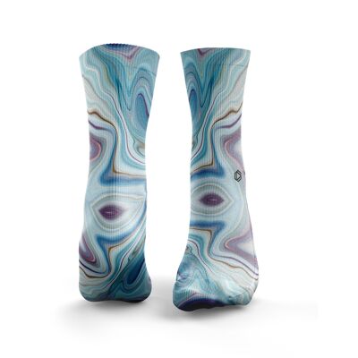 Marble Socks - Womens Blue & Grey