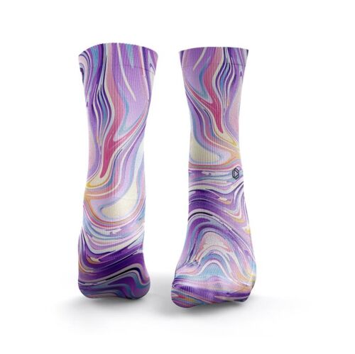 Marble Socks - Womens Purple