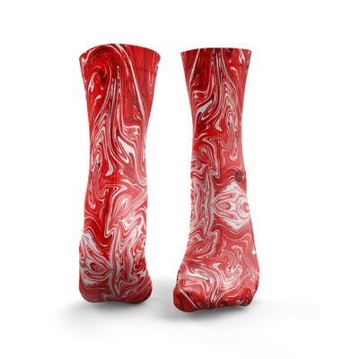 Calcetines de mármol - Rojo para hombre