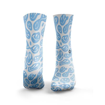 Smiley Socken - Damen Blau