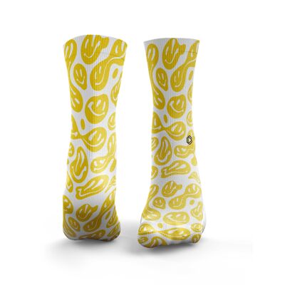 Calcetines Smiley - Amarillo Mujer