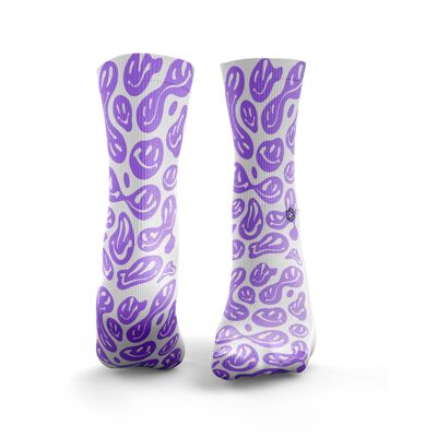 Smiley Socks - Womens Purple