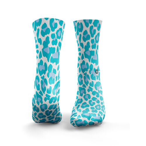 Leopard Print - Womens Aqua Blue