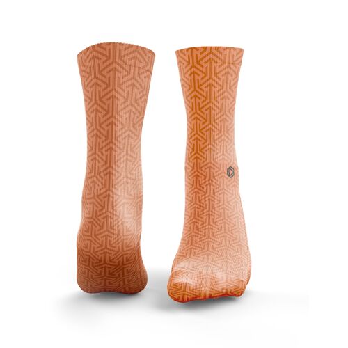 Arrow Pattern Socks - Mens Orange