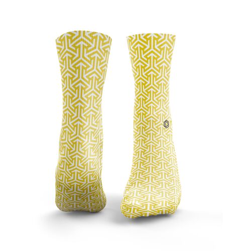 Arrow Pattern Socks - Mens Yellow