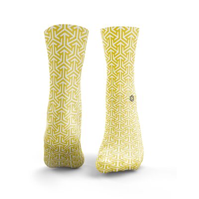 Chaussettes à Motif Flèche - Homme Jaune