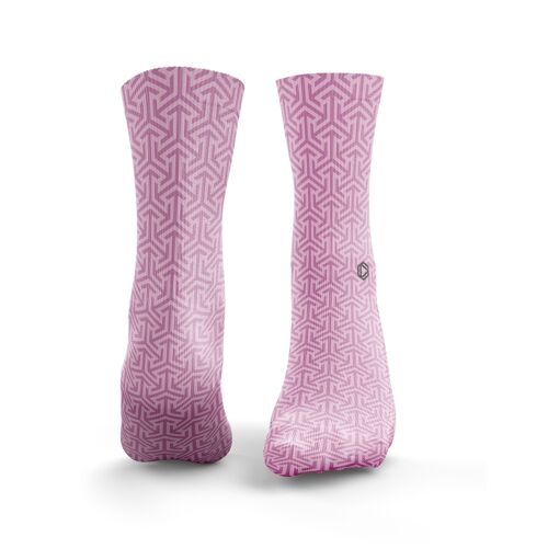 Arrow Pattern Socks - Mens Pink