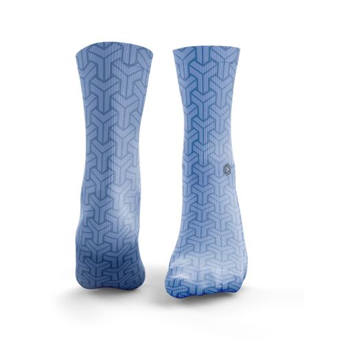 Tri Pattern Socks - Womens Blue