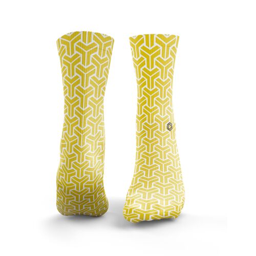 Tri Pattern Socks - Womens Yellow