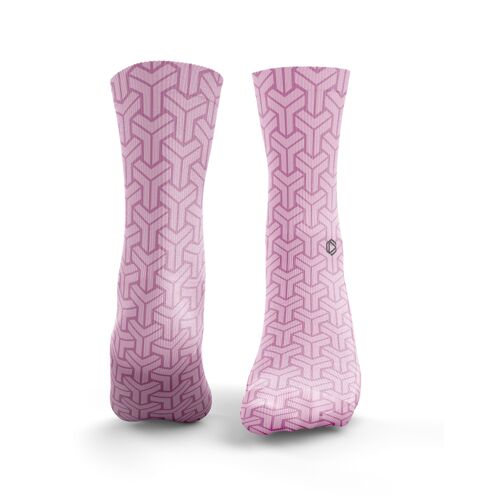 Tri Pattern Socks - Womens Pink