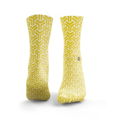 Tri Pattern Socks - Mens Yellow