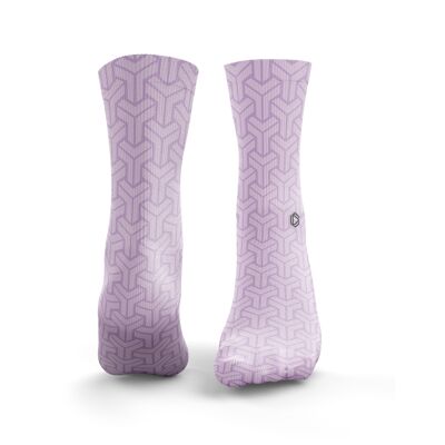 Tri Pattern Socks - Mens Violet