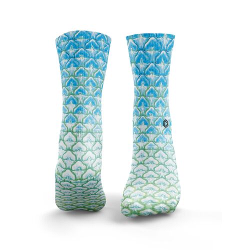 Pineapple Skins - Womens Blue & Green