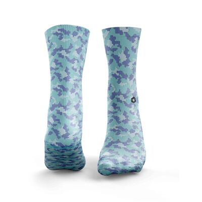 Digital Camouflage - Damen Ozeanblau