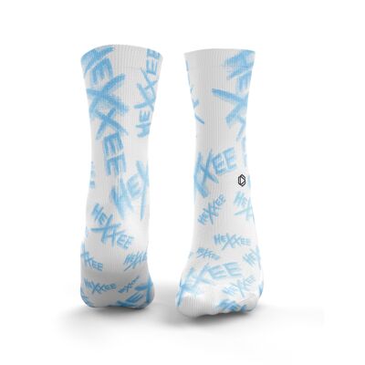 Scribble Socks - Womens Blue