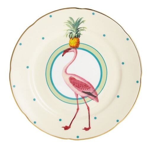 YE - Assiette plate 16,5 cm Flamand rose