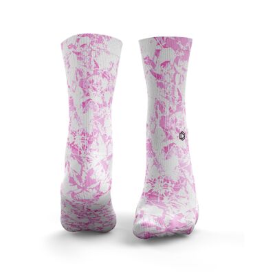 Floral Splash Socken - Damen Baby Pink